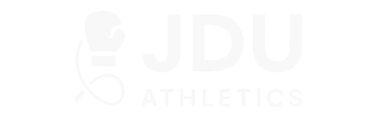 JDU Athletics logo featuring a boxing glove and text, representing sports and physical training.